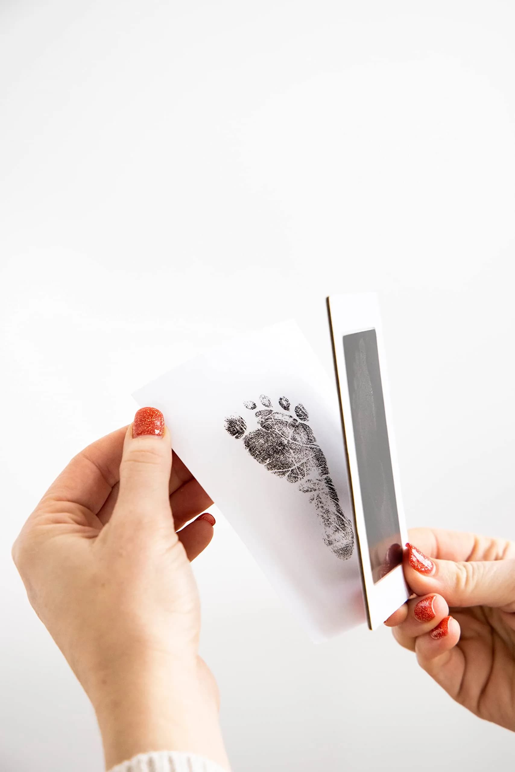 Pearhead Inkless Baby Hand and Footprint Kit | Mess-Free Clean Touch Ink Pad for Newborn Keepsake, Zero Ink on Skin, 2.25" x 3.5" Prints - view 8