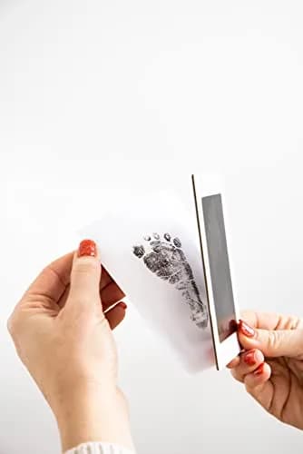 Pearhead Inkless Baby Hand and Footprint Kit | Mess-Free Clean Touch Ink Pad for Newborn Keepsake, Zero Ink on Skin, 2.25" x 3.5" Prints thumbnail 8