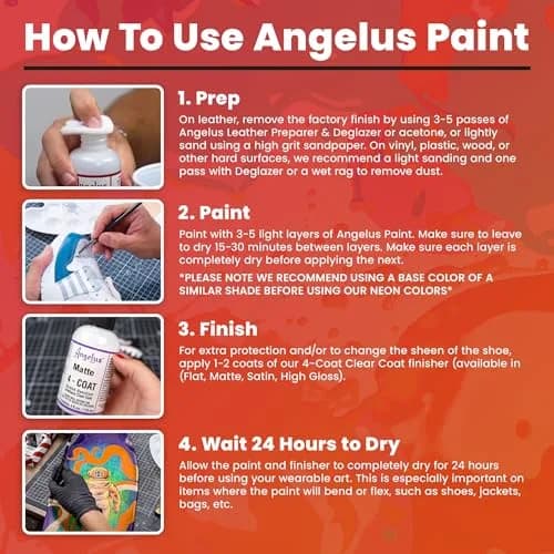 Angelus Acrylic Leather Paint, Olive, 118ml (4 Fl Oz) | Non-Toxic, Water-Based Formula thumbnail 9