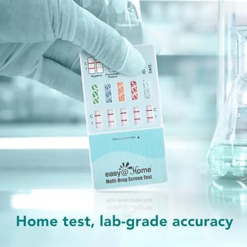Easy@Home 5 Panel Urine Drug Test Kit | THC/Marijuana, Cocaine, Opiates, AMP, BZO All Drugs Testing in One - Home Use Drug Tests with Results in 5 Mins thumbnail 7