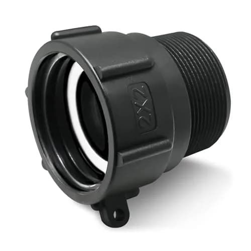 PERMINKS S60x6 IBC Tote Adapter with 2" NPT Fitting | Converts 275-330 Gal Tanks to Standard Plumbing thumbnail 1