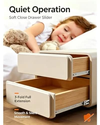 Gobrico 12 inch Drawer Slides 1 Pair | Heavy Duty Full Extension, Soft Close, Side Mount Ball Bearing Tracks thumbnail 2