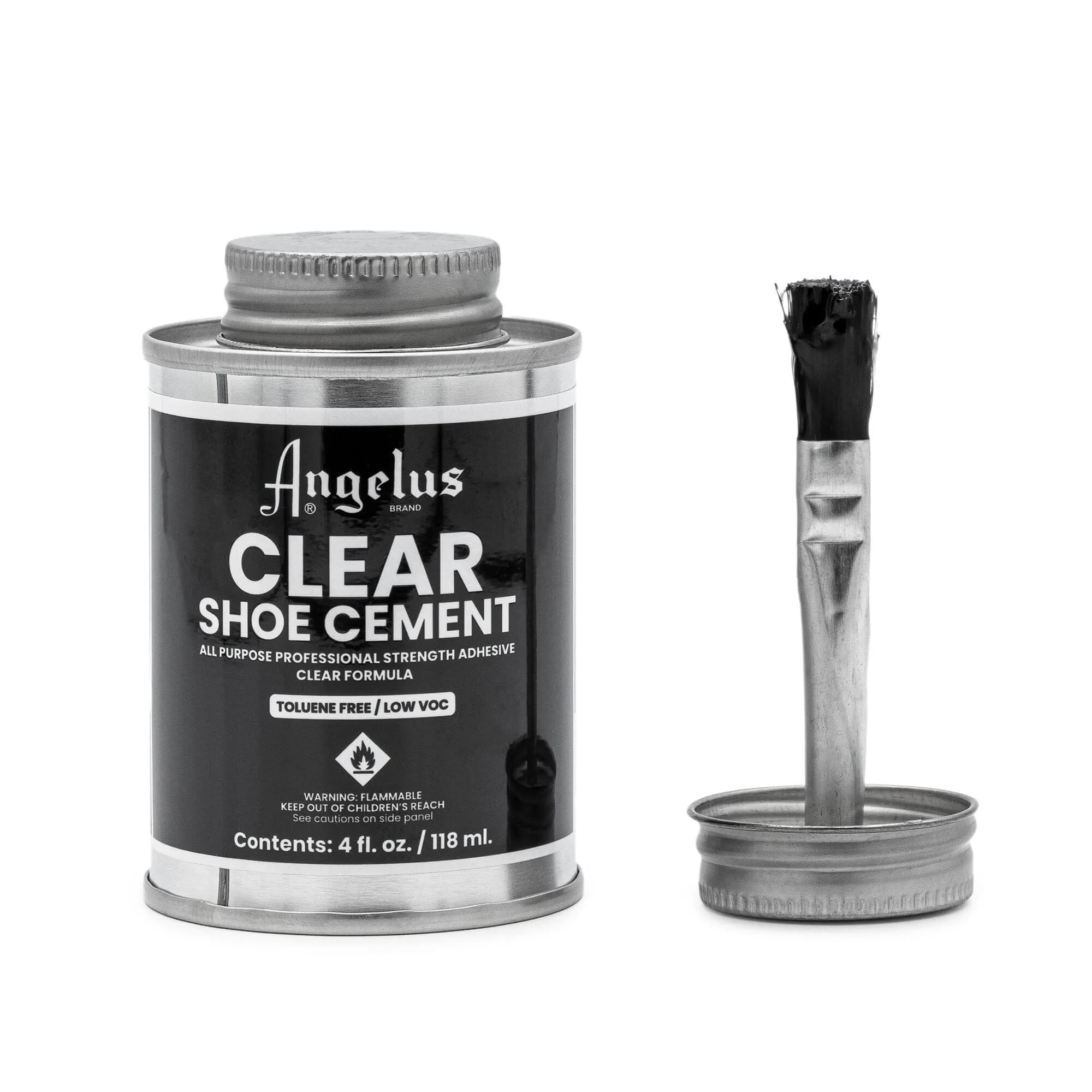 Angelus Clear Shoe Cement 4 oz (118ml) | Professional-Strength Waterproof Glue for Leather, Vinyl & Fabric Repairs - main product image