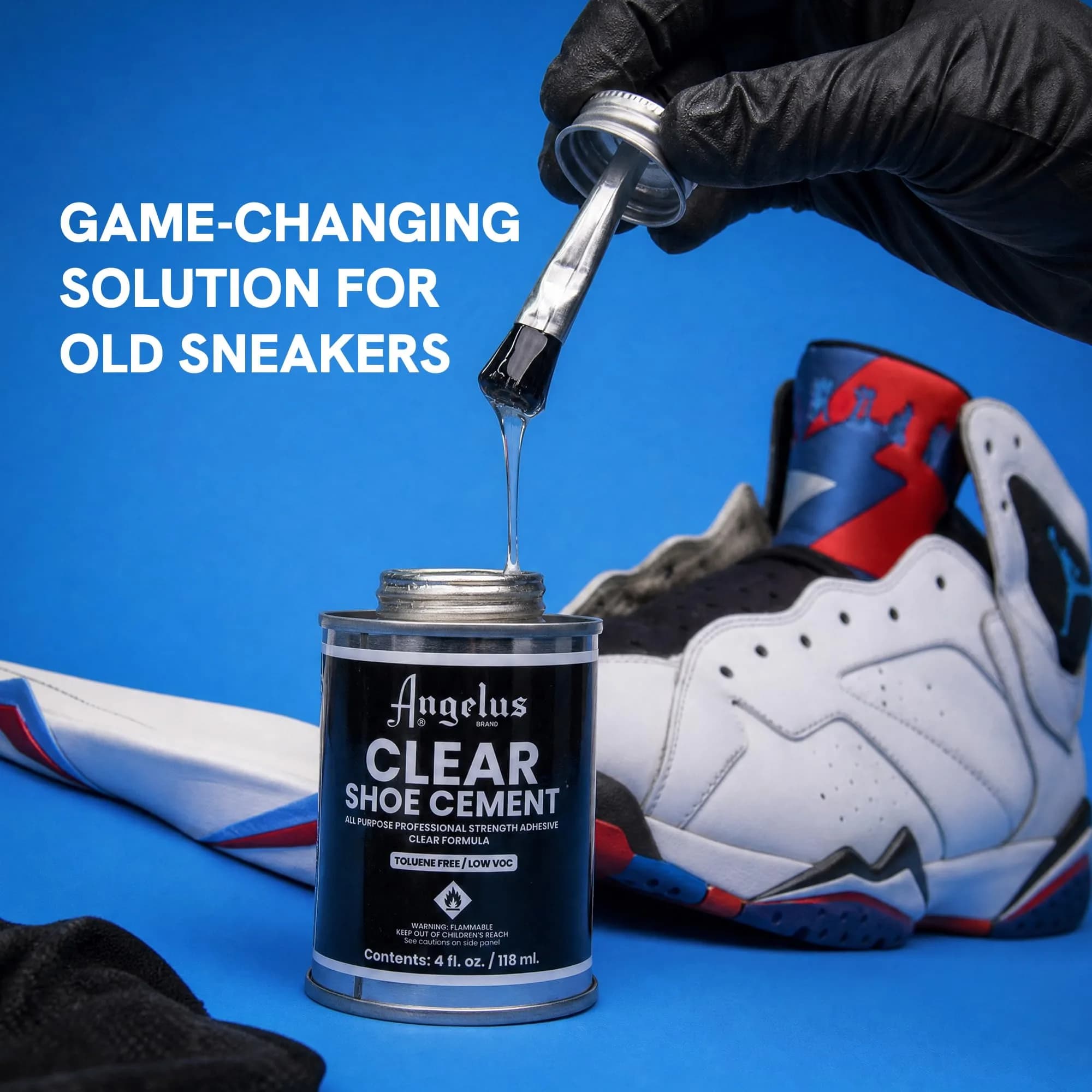 Angelus Clear Shoe Cement 4 oz (118ml) | Professional-Strength Waterproof Glue for Leather, Vinyl & Fabric Repairs - view 5