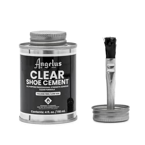Angelus Clear Shoe Cement 4 oz (118ml) | Professional-Strength Waterproof Glue for Leather, Vinyl & Fabric Repairs thumbnail 1