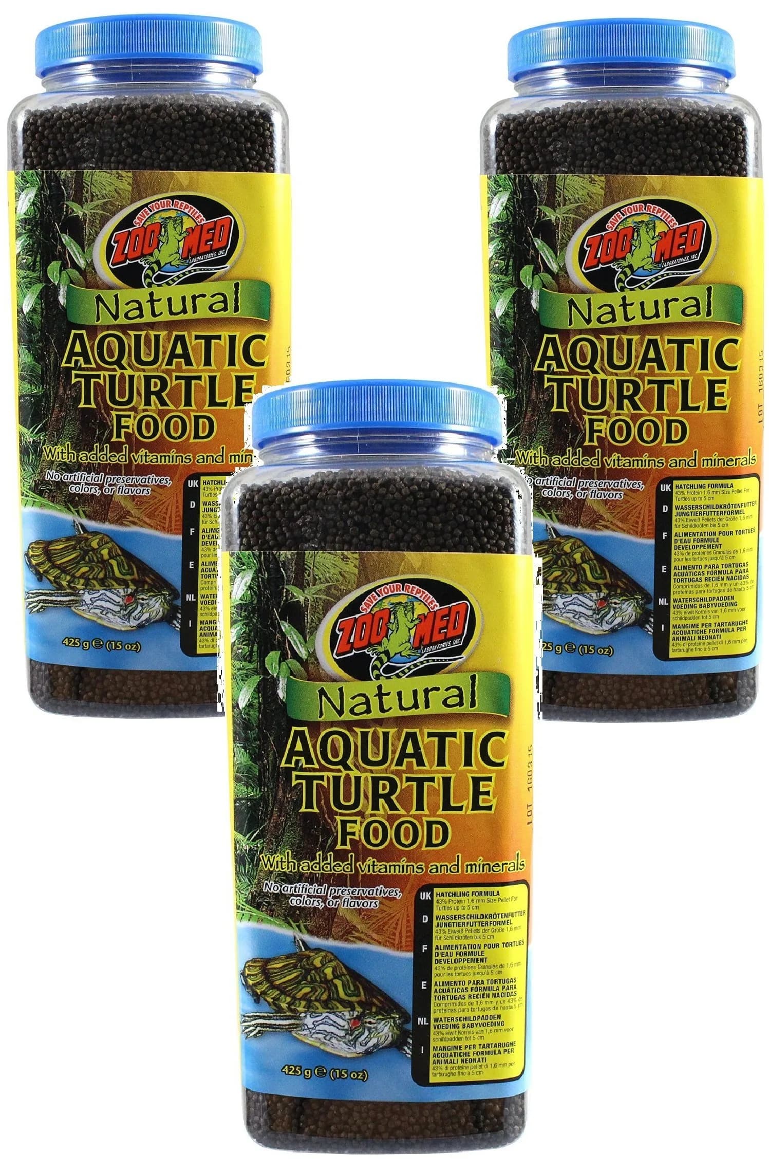 Zoo Med Natural Aquatic Turtle Food Micro Pellet 45 oz (1.28 kg) | High Protein Hatchling Formula - main product image