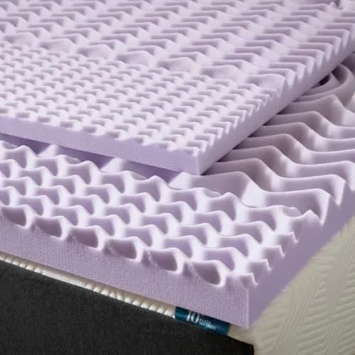 LUCID 2 Inch Lavender Memory Foam Topper | 5 Zones, Plush, Twin Size thumbnail 9