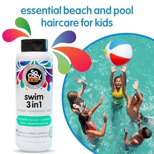 SoCozy Kids Swim 3-in-1 Shampoo, Conditioner & Body Wash 311ml (10.5 Fl Oz) | Removes Pool Chlorine & Salt thumbnail 2