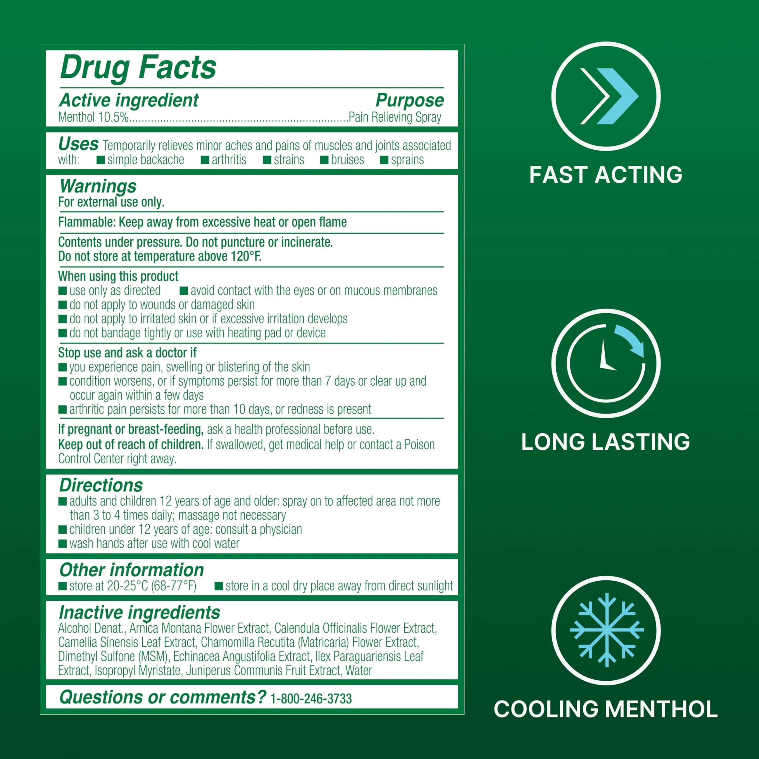 Biofreeze Menthol Pain Relief Spray 2 Pack, 236ml (8 Fl Oz) | Cooling Relief for Muscles & Joints - view 4