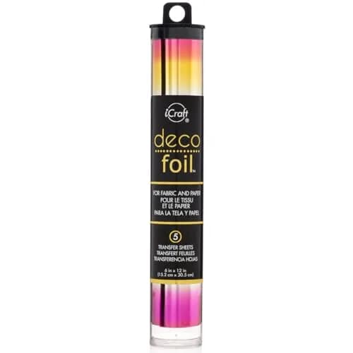 iCraft Deco Foil Transfer Sheets Summer Rainbow 15.2 cm x 30.5 cm (6" x 12") | Vibrant Metallic Finish for Crafts thumbnail 1