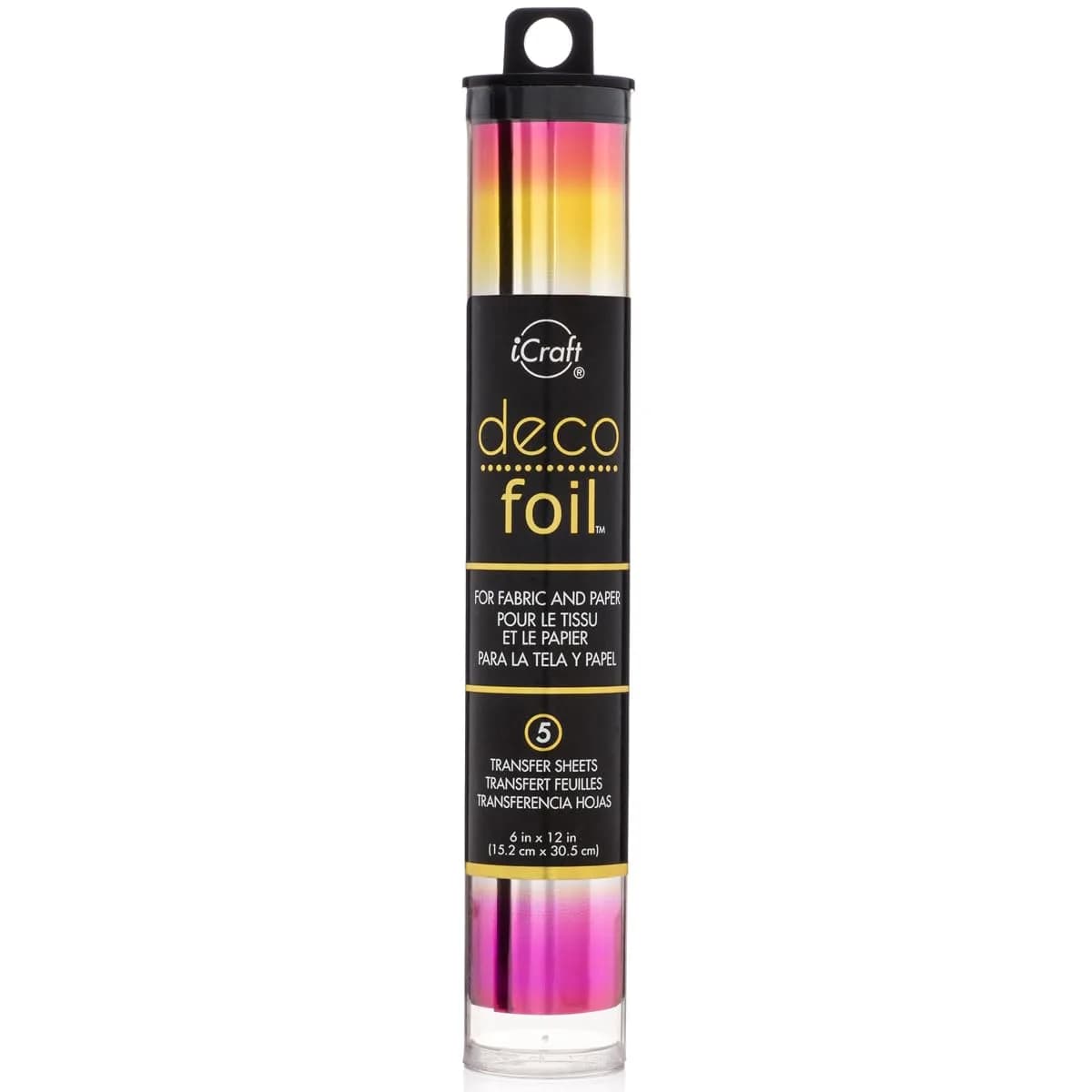 iCraft Deco Foil Transfer Sheets Summer Rainbow 15.2 cm x 30.5 cm (6" x 12") | Vibrant Metallic Finish for Crafts