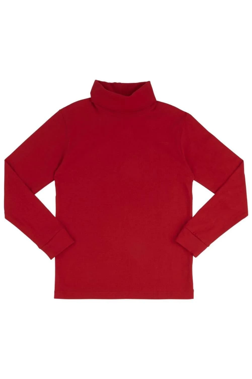 French Toast Big Boys' Long Sleeve Turtleneck Shirt, Black, 8 | Stylish & Soft Cotton for School & Casual Wear — Red / 2T
