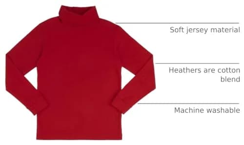 French Toast Boys Turtleneck T Shirt, Red, 2T | Soft Cotton, No Closure, Machine Washable thumbnail 2