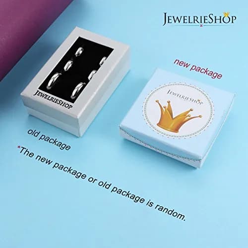 JEWELRIESHOP Silver Stainless Steel Hoop Earrings Hypoallergenic 3 Pairs | Unisex Minimalist Jewelry (70-120 chars) thumbnail 7