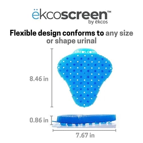 Diversey Ekcos EKS-3B-12 Ekcoscreen 60 Day Premium Anti-Splash Urinal Screen, Deodorizer for Cleaner Restrooms, Fresh Scent, Blue | 12-Screens thumbnail 5