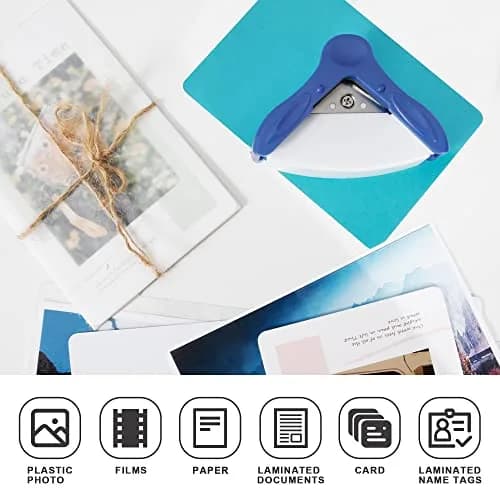MyLifeUNIT Corner Rounder Punch 5 mm | Blue & White | Manual Paper Cutter for Crafts thumbnail 2