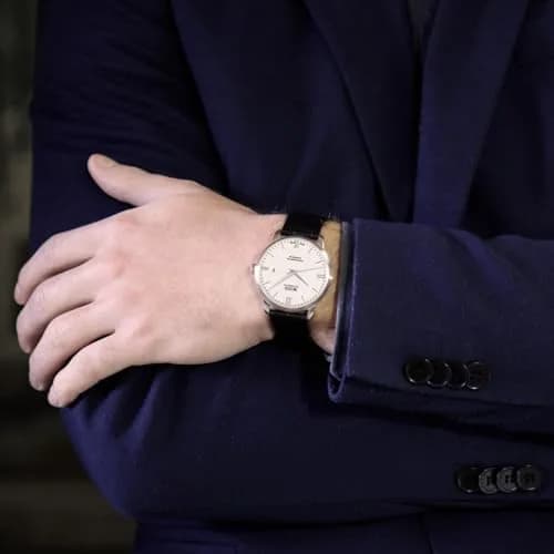 MIDO Baroncelli Heritage Gent Swiss Automatic Watch 39mm | Elegant White Dial, See-Through Case Back thumbnail 2