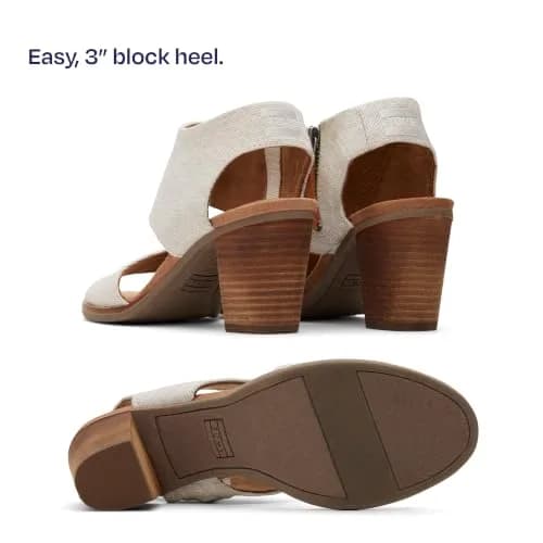 TOMS Women's Majorca Cutout Heeled Sandal, Natural Yarn Dye, 6.5 | Stylish & Comfortable thumbnail 5