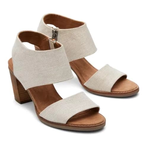 TOMS Women's Majorca Cutout Heeled Sandal, Natural Yarn Dye, 6.5 | Stylish & Comfortable thumbnail 7