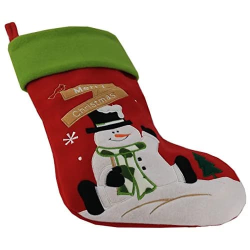 WEWILL Classic Christmas Stockings Set of 2 Santa, Snowman 43cm (17 Inch) | Festive Holiday Decor thumbnail 3
