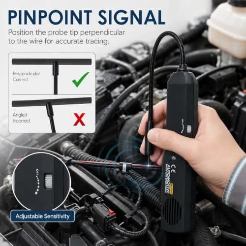 TEKCOPLUS Automotive Circuit Tester 6-42V | Wire & Fault Locator with Flexible Probe (7") thumbnail 6