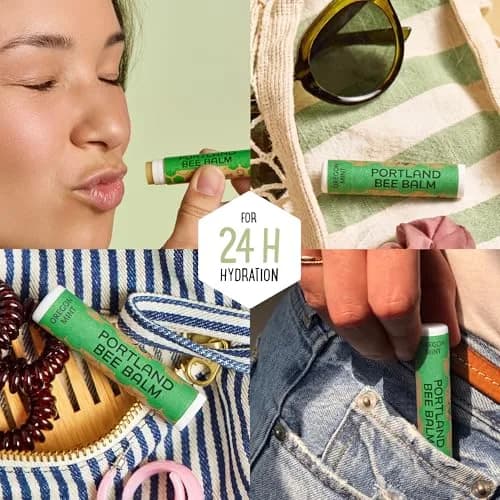 Portland Bee Balm Oregon Mint Lip Balm 3 Pack | Natural Beeswax, Hydrating & Cruelty-Free thumbnail 5