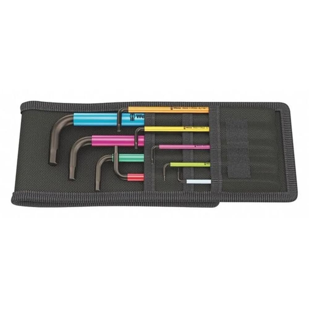 Wera 950 SPKL/9 SZ Imperial Hex Key Set, 9-Piece | Long Arm Ballpoint Hex Screws — Multi