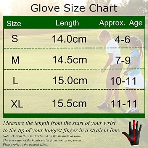 FINGER TEN Junior Kids Dura Feel Golf Gloves Large Red | Extra Grip & Breathability thumbnail 7