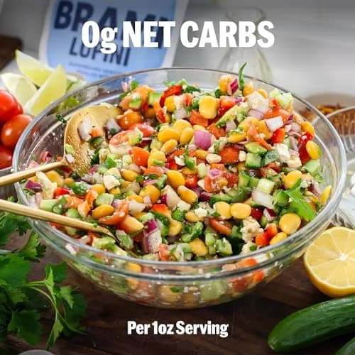 BRAMI Lupini Beans Snacks, Garlic & Rosemary | 7g Plant Protein, 0g Net Carbs, Vegan, Mediterranean Diet thumbnail 5