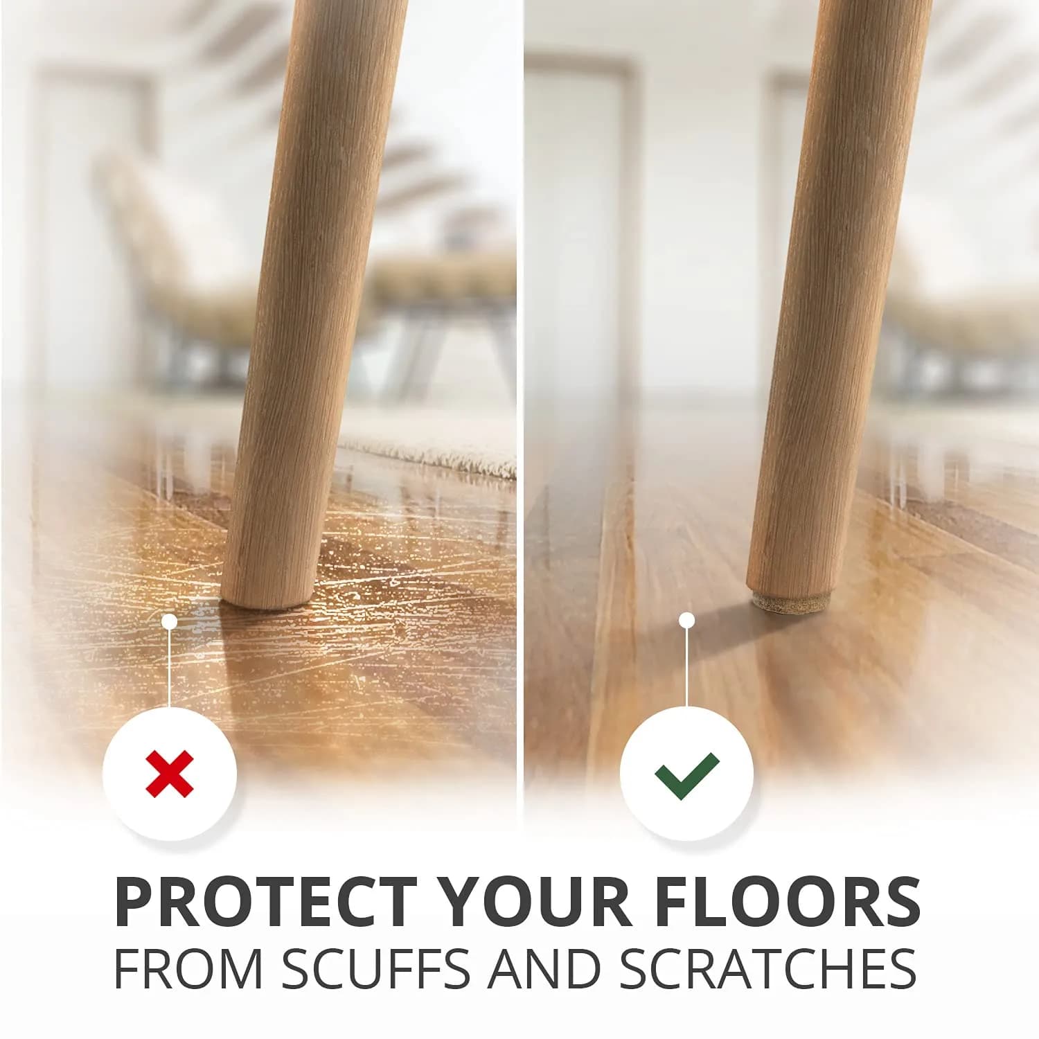 Felt Furniture Pads X-PROTECTOR 181 PCS Premium Furniture Pads - Felt Pads Furniture Feet Best Wood Floor Protectors - Protect Your Hardwood & Laminate Flooring! thumbnail 3