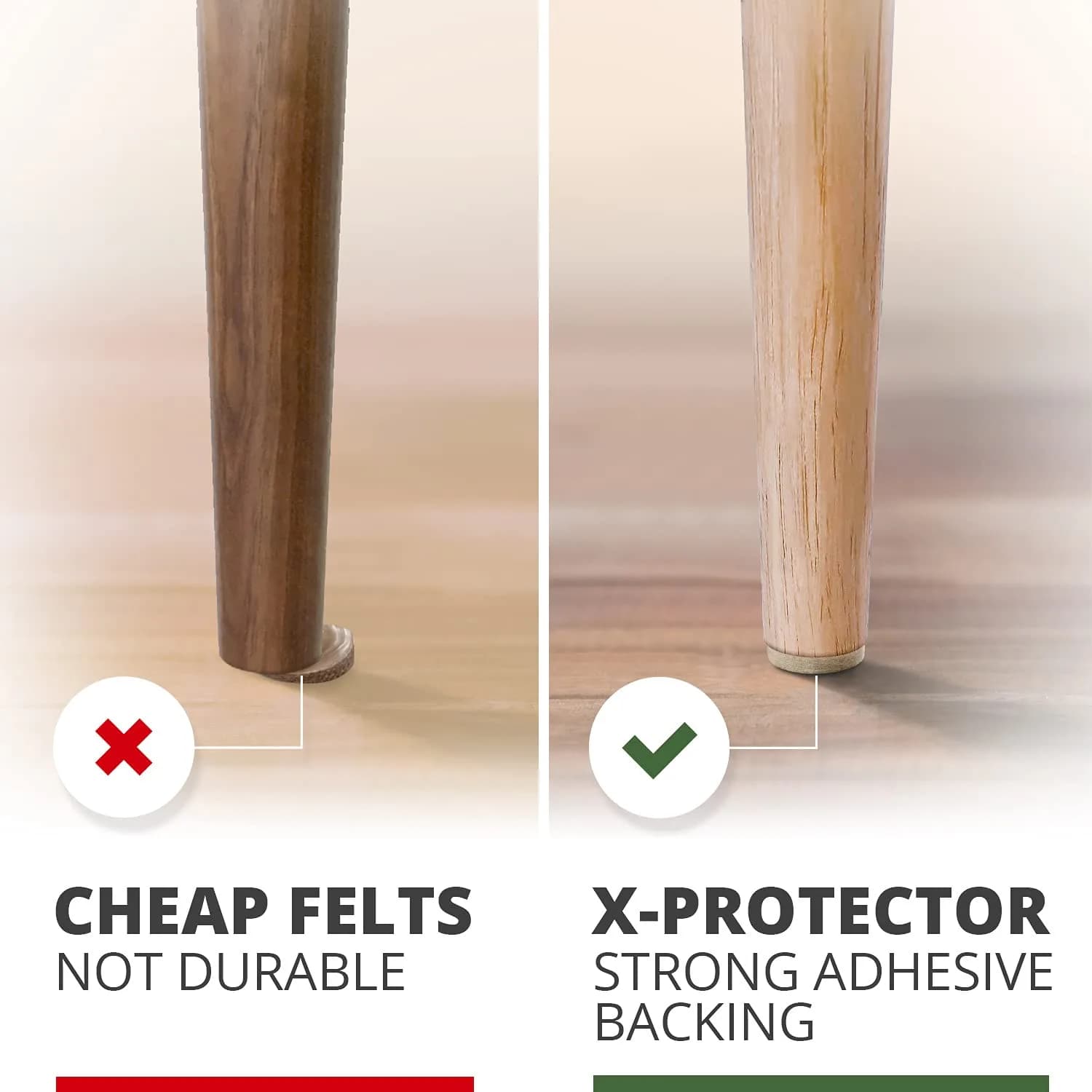 Felt Furniture Pads X-PROTECTOR 181 PCS Premium Furniture Pads - Felt Pads Furniture Feet Best Wood Floor Protectors - Protect Your Hardwood & Laminate Flooring! thumbnail 4