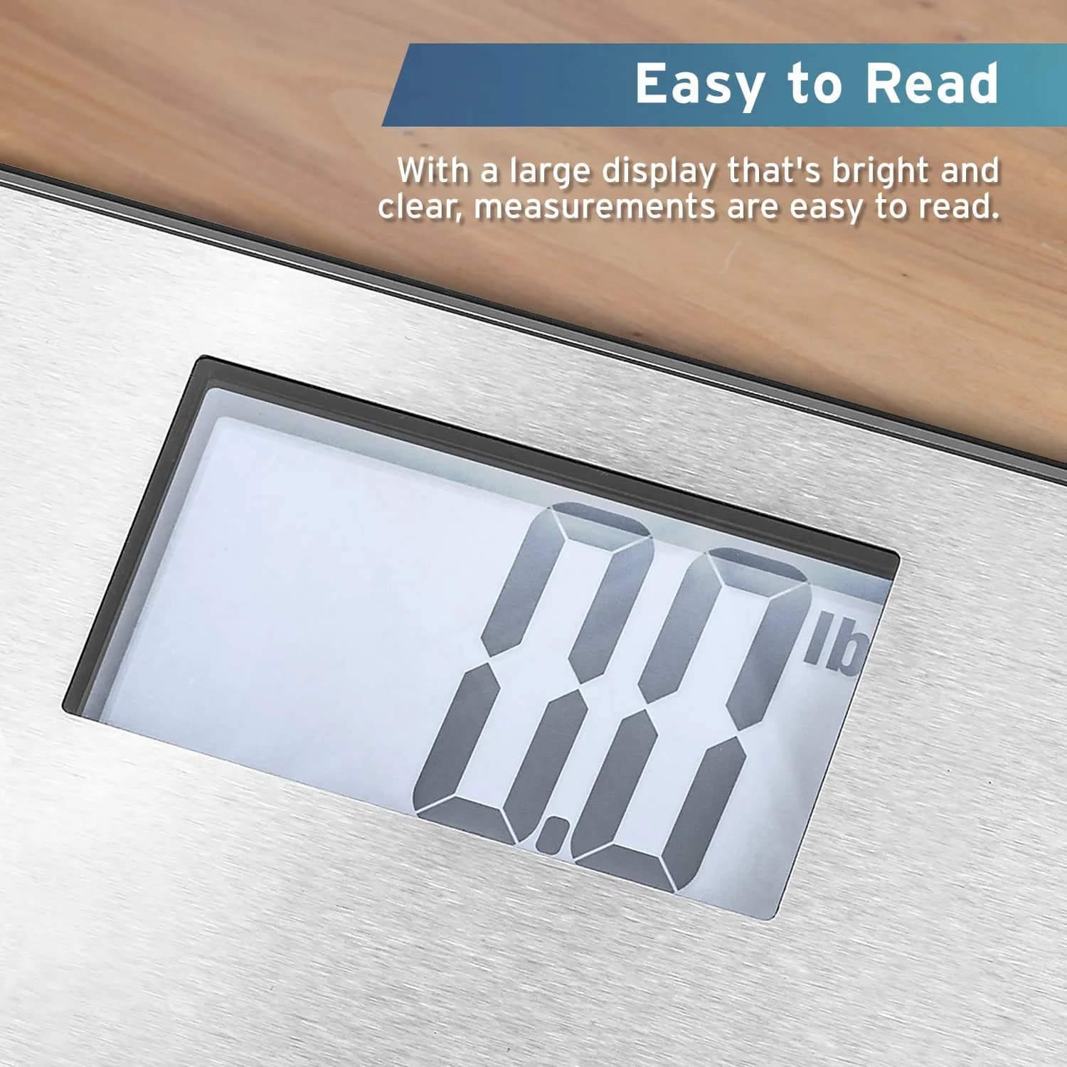 Etekcity Stainless Steel Digital Body Weight Scale with Large Blue LCD, 180kg Capacity | FDA Approved Precision Weighing - view 2