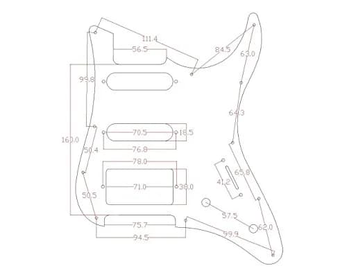 KAISH Guitar HSS Pickguard and Tremolo Trem Cover Back Plate | Fits Yamaha Pacifica White Pearl thumbnail 3