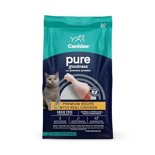 CANIDAE Pure Goodness Dry Cat Food, Real Chicken, 5 lb | Grain-Free, Limited Ingredient, Hypoallergenic thumbnail 1
