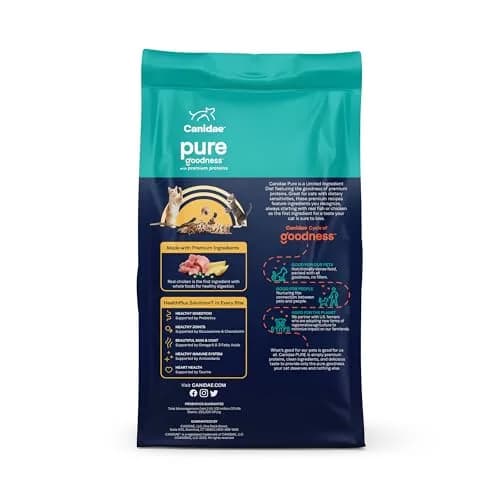 CANIDAE Pure Goodness Dry Cat Food 10 lb | Grain-Free, Real Chicken, Sensitive Stomach Support thumbnail 3