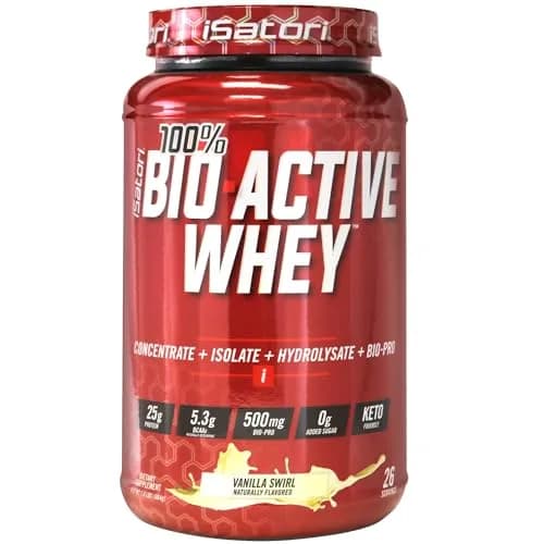 iSatori 100% Bio-Active Whey Protein Vanilla Flavor | 26 Servings, 25g Protein, Fast Recovery thumbnail 1