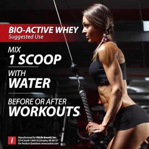 iSatori 100% Bio-Active Whey Protein Vanilla Flavor | 26 Servings, 25g Protein, Fast Recovery thumbnail 8
