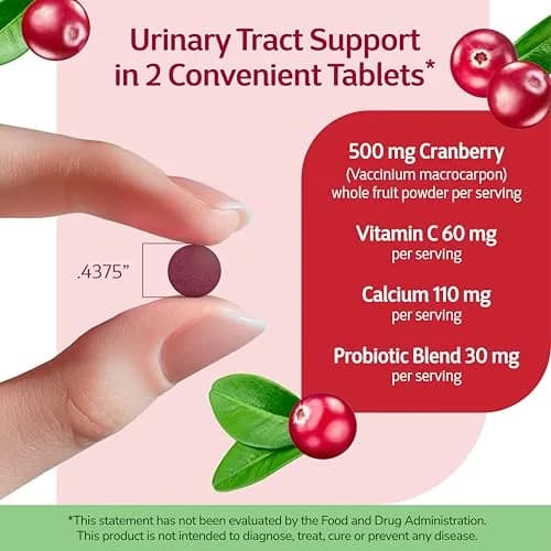 21st Century Cranberry Plus Probiotic Tablets 60 Count | Gluten-Free Urinary & Digestive Support thumbnail 5