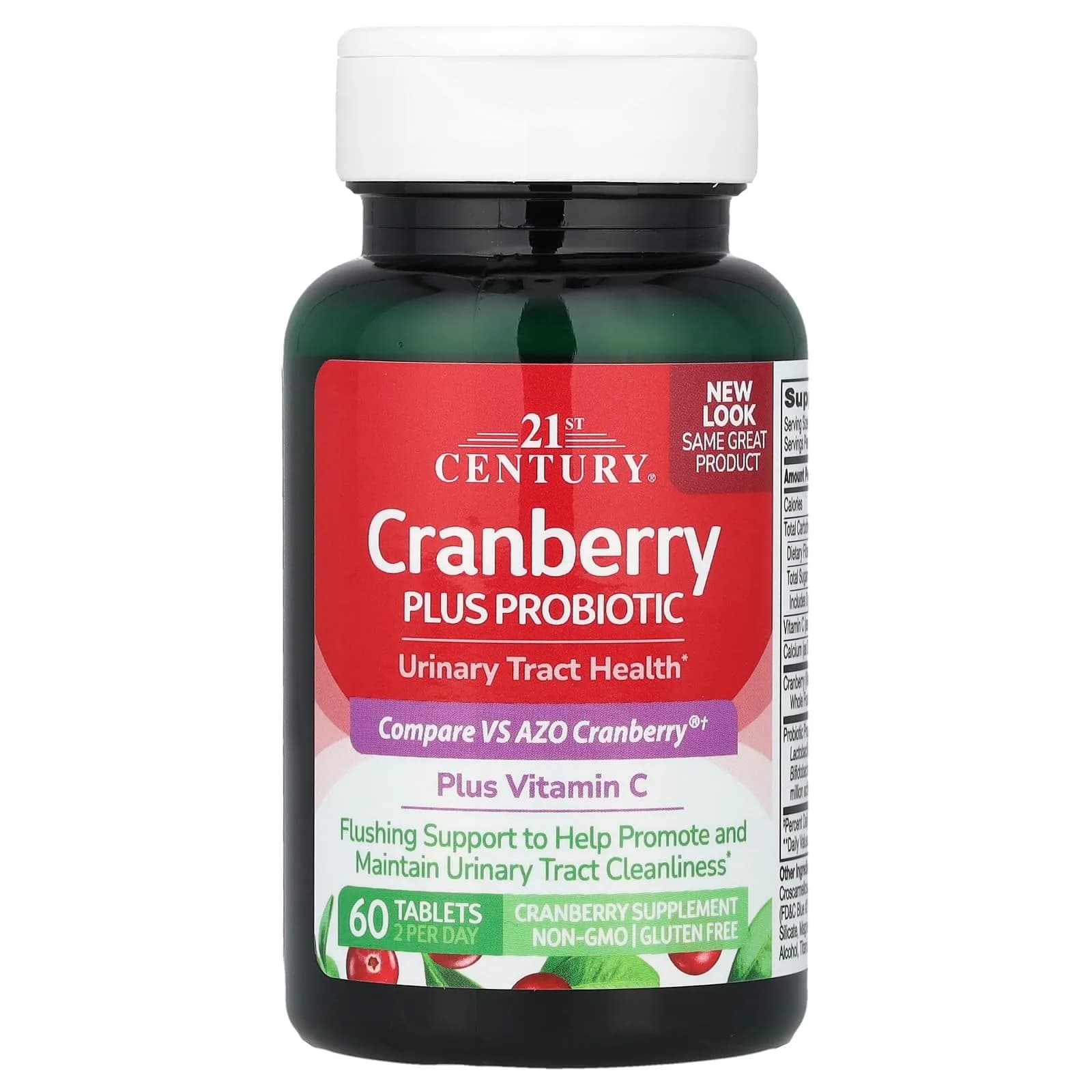 21st Century Cranberry Plus Probiotic Tablets 60 Count | Gluten-Free Urinary & Digestive Support - view 4