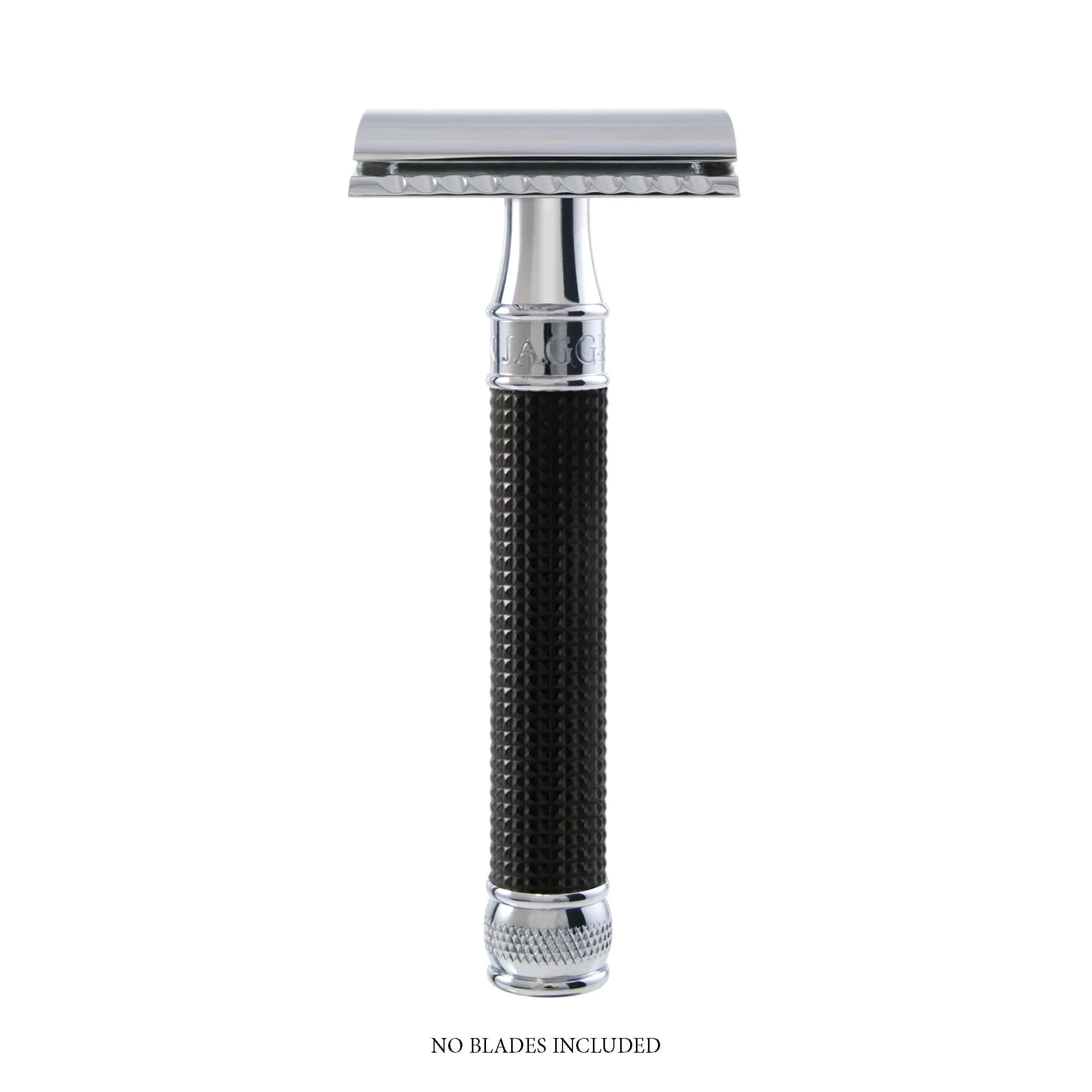 Edwin Jagger Double Edge Safety Razor, Regular Handle, Black Chrome Laser 3D Diamond thumbnail 1