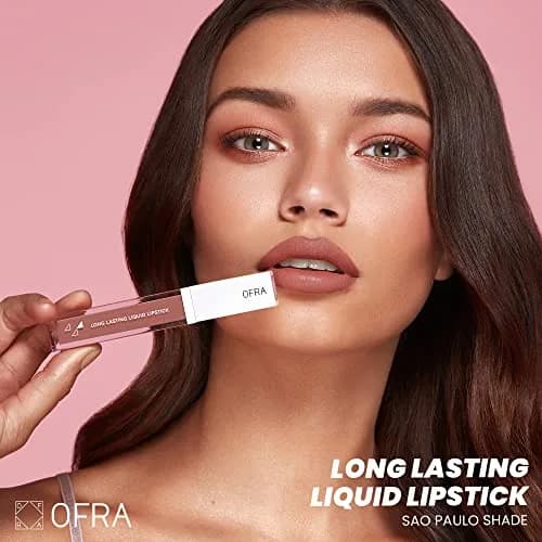 Ofra Matte Liquid Lipstick 0.21 Fl Oz | Deep Burgundy Longwear Transfer-Resistant Lip Color thumbnail 6