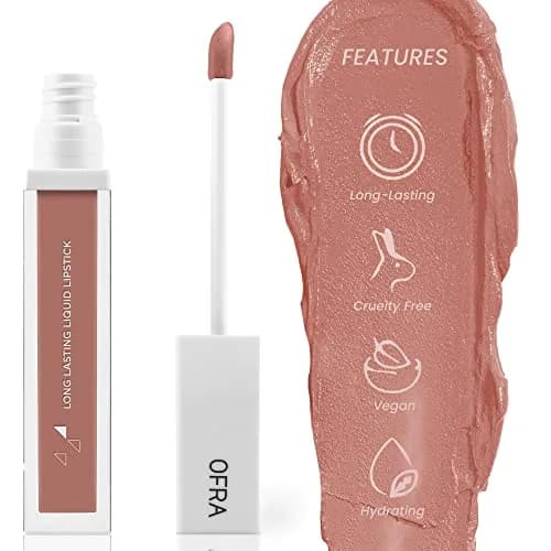 Ofra Matte Liquid Lipstick 0.21 Fl Oz | Deep Burgundy Longwear Transfer-Resistant Lip Color thumbnail 2