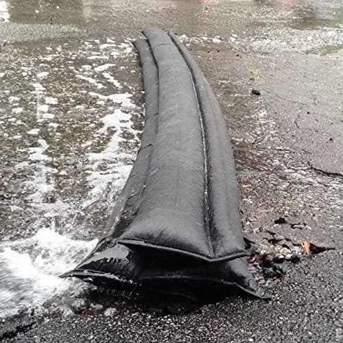 Quick Dam QD617-8 Water-Activated Flood Barriers 8 Pack Black 3.5in High | Control Flood Water Indoors & Outdoors thumbnail 3