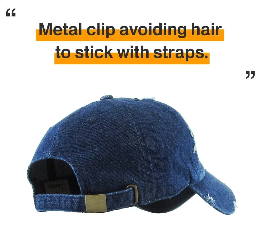 KBETHOS KBE-VINTAGE DDM Washed Cotton Baseball Cap, Dark Denim | Adjustable Low Profile Dad Hat thumbnail 8