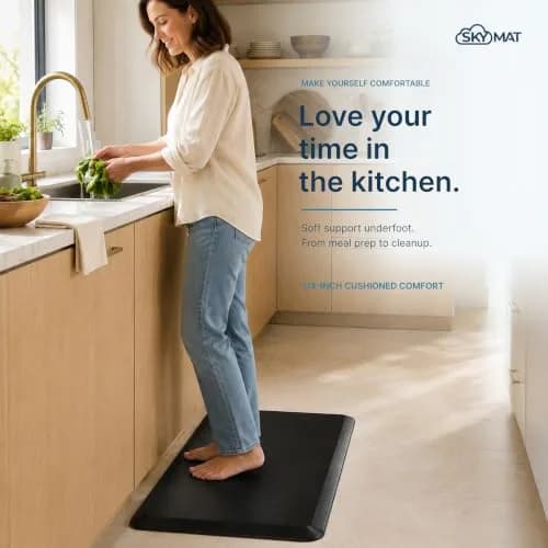 Sky Solutions Anti Fatigue Kitchen Mat 51cm x 82cm (20in x 32in) | Comfort Floor Mat for Standing thumbnail 3