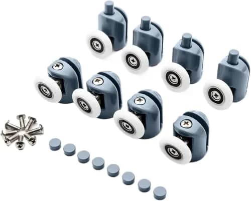 Smooth Shower Door Rollers Set of 8 | 23mm Diameter Home Bathroom Replacement Parts thumbnail 10