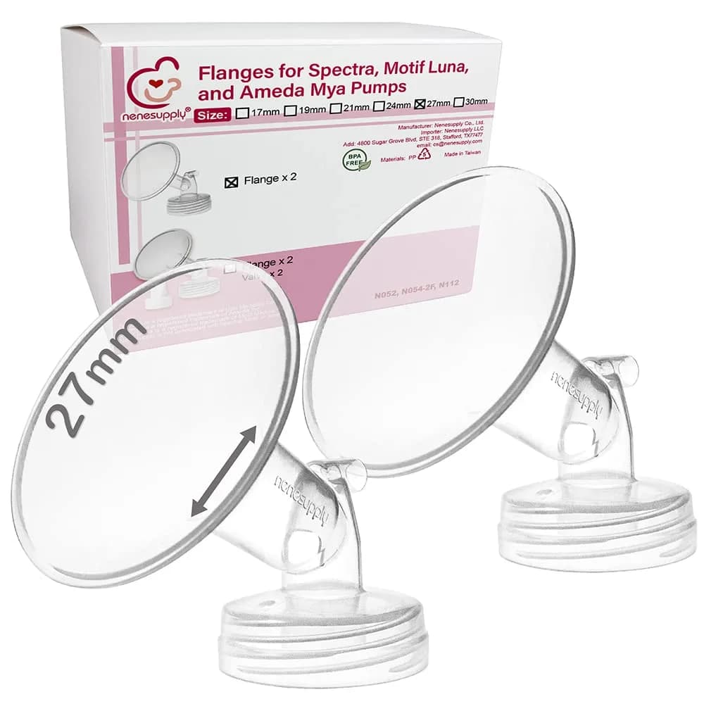 NENESUPPLY Breast Pump Flanges 27mm | Compatible with Spectra S2 S1 9 Plus Synergy Gold — Flange 27mm
