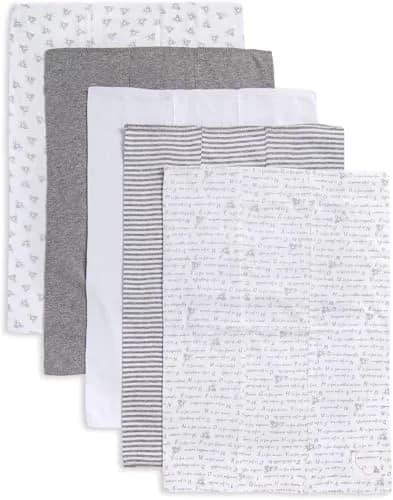 Burt's Bees Baby Infant Burp Cloths 5-Pack | Organic Cotton, Soft & Absorbent thumbnail 1