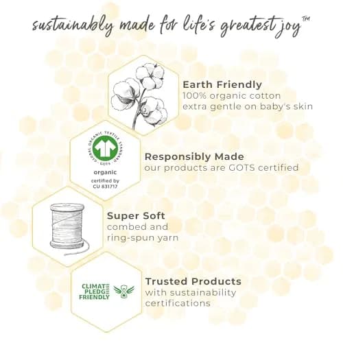 Burt's Bees Baby Infant Burp Cloths 5-Pack | Organic Cotton, Soft & Absorbent thumbnail 7
