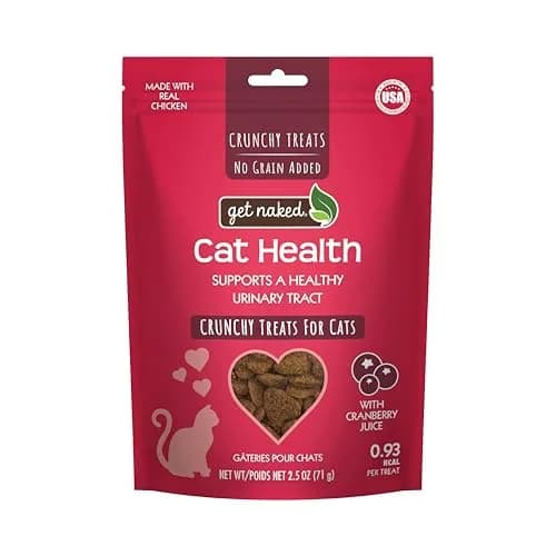 Get Naked Biteables Daily Crunchy Cat Treats for Skin Health, Cranberry Flavor, 2.5oz (70.87 g) | Functional Grain-Free Cat Snacks — 2.5 Ounce